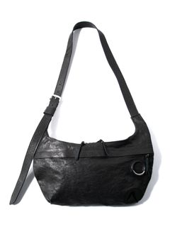 【予約品 10月12日(日) 締切】Pit Vegetable Full Tanned Shrunken Horsehide Banana Bag / フルタンニン ピット鞣し シュリンク ホース ハイド バナナ バッグ / SHAFTER / ブラック