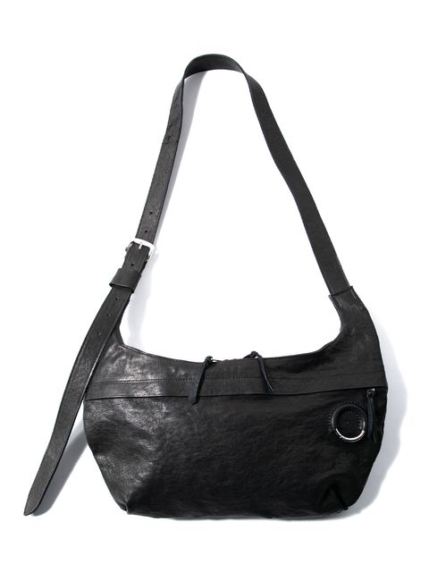 【予約品 10月13日(月) 締切】Pit Vegetable Full Tanned Shrunken Horsehide Banana Bag / フルタンニン ピット鞣し シュリンク ホース ハイド バナナ バッグ / SHAFTER（シャフター） / ブラック