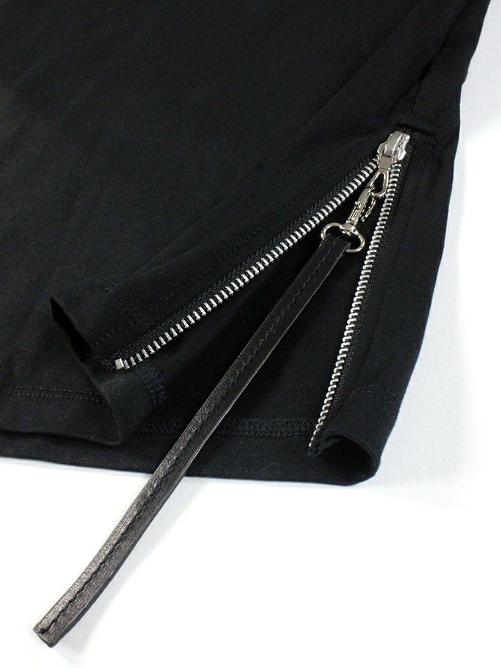 LOGO ZIP TEE×TANK TOP TシャツXタンクセット / ブラック×ホワイト