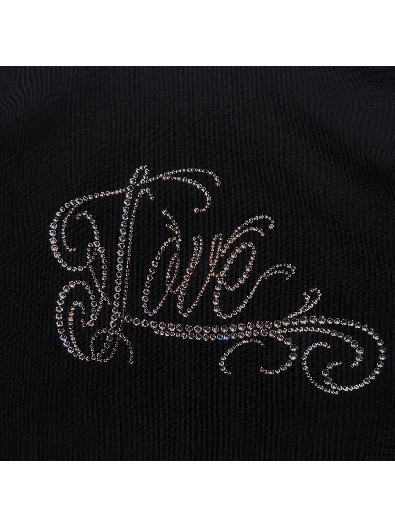 【予約品 3月9日(月) 18:00 締切】WING EMB LOVE L/S T / ウイングクロスガン刺繍 クリスタルLove ロンT / ホワイト