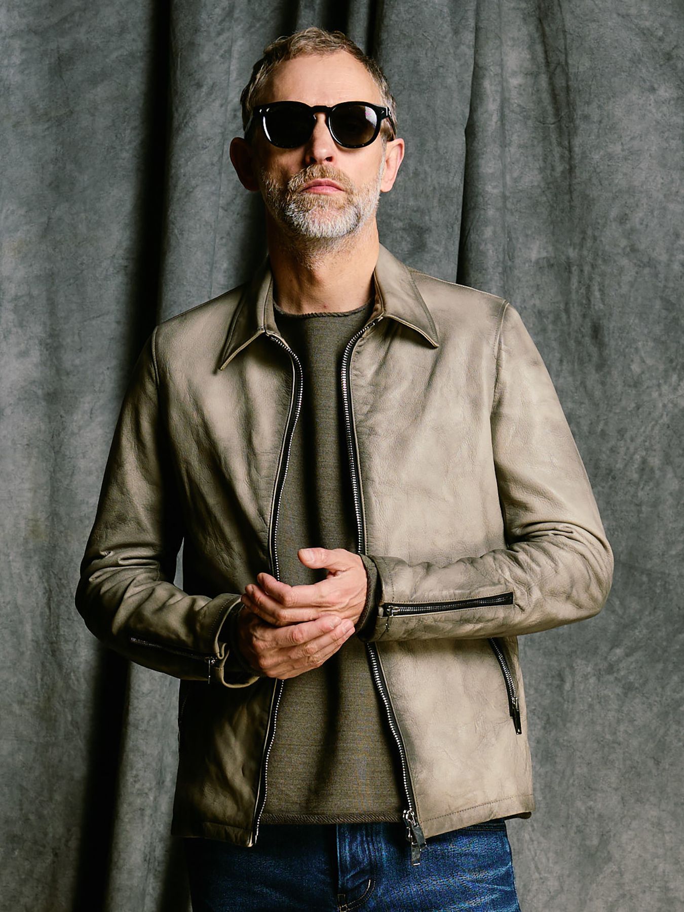 【予約品 4月19日(日) 18時締切】leather single riders / レザーシングルライダース / ダストベージュ