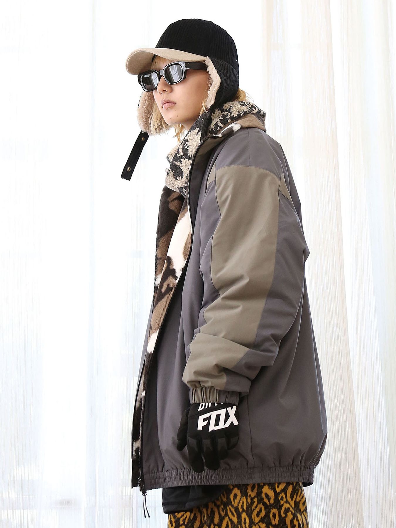 リバーシブル REVERSIBLE-HYPE JKT / GRAY-BEIGE【QUOLT】