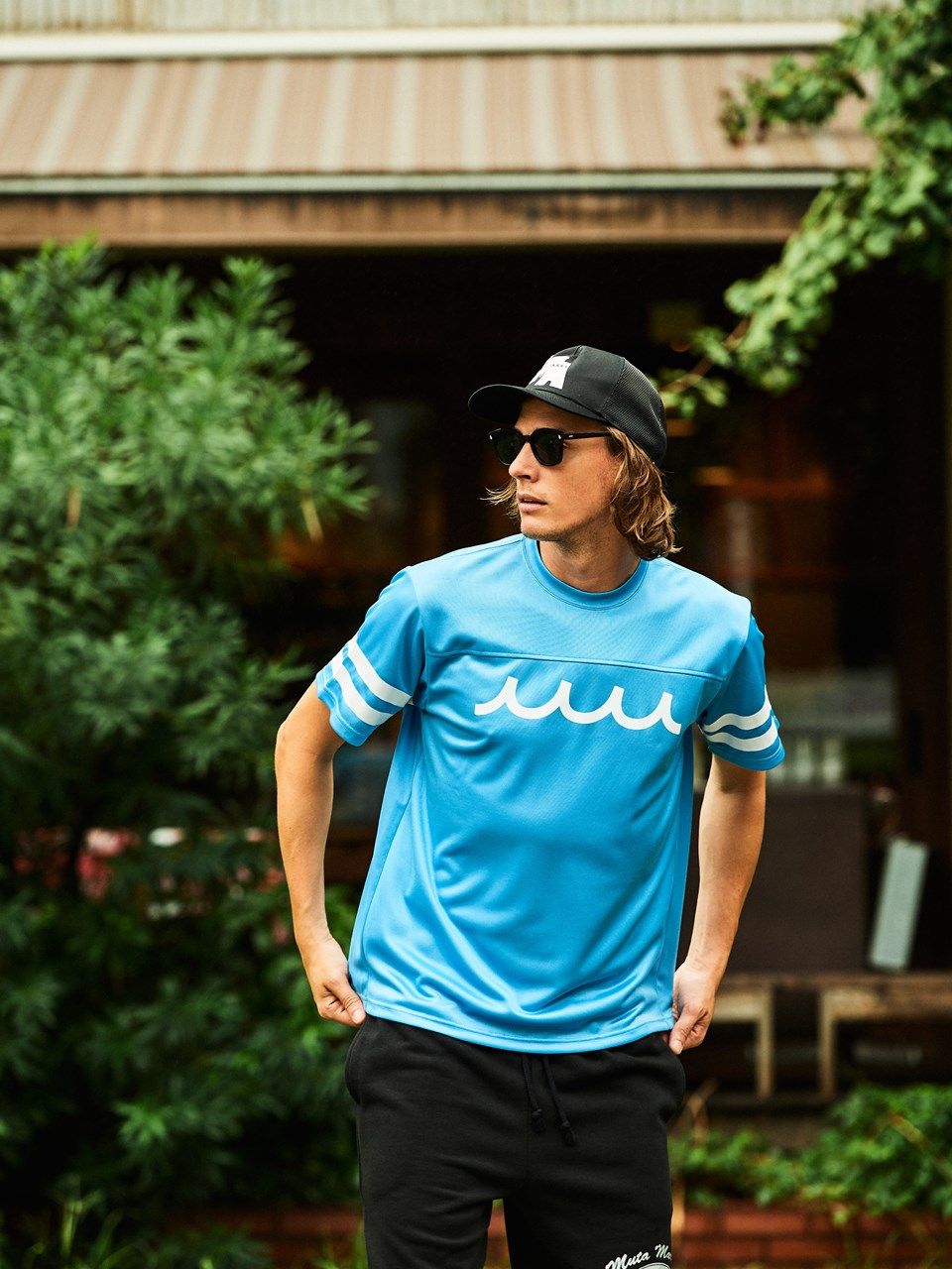 【予約～4/23火曜締切】muta Football Tee / Tシャツ / サックスブルー【Acanthus×muta】2024 6月上旬～上がり予定分