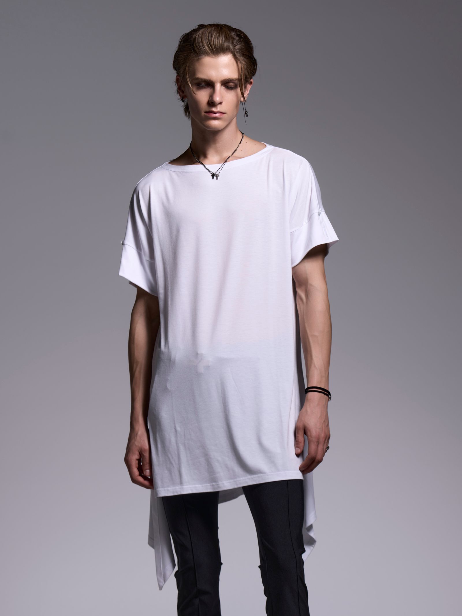 【予約品 1月4日(日) 締切】Boat Neck Flare-T / ボートネック フレアTシャツ / ホワイト