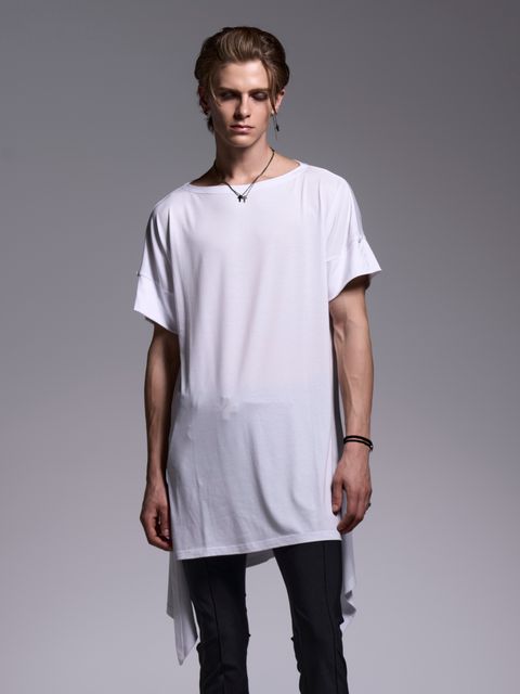 【予約品 1月4日(日) 締切】Boat Neck Flare-T / ボートネック フレアTシャツ / ホワイト