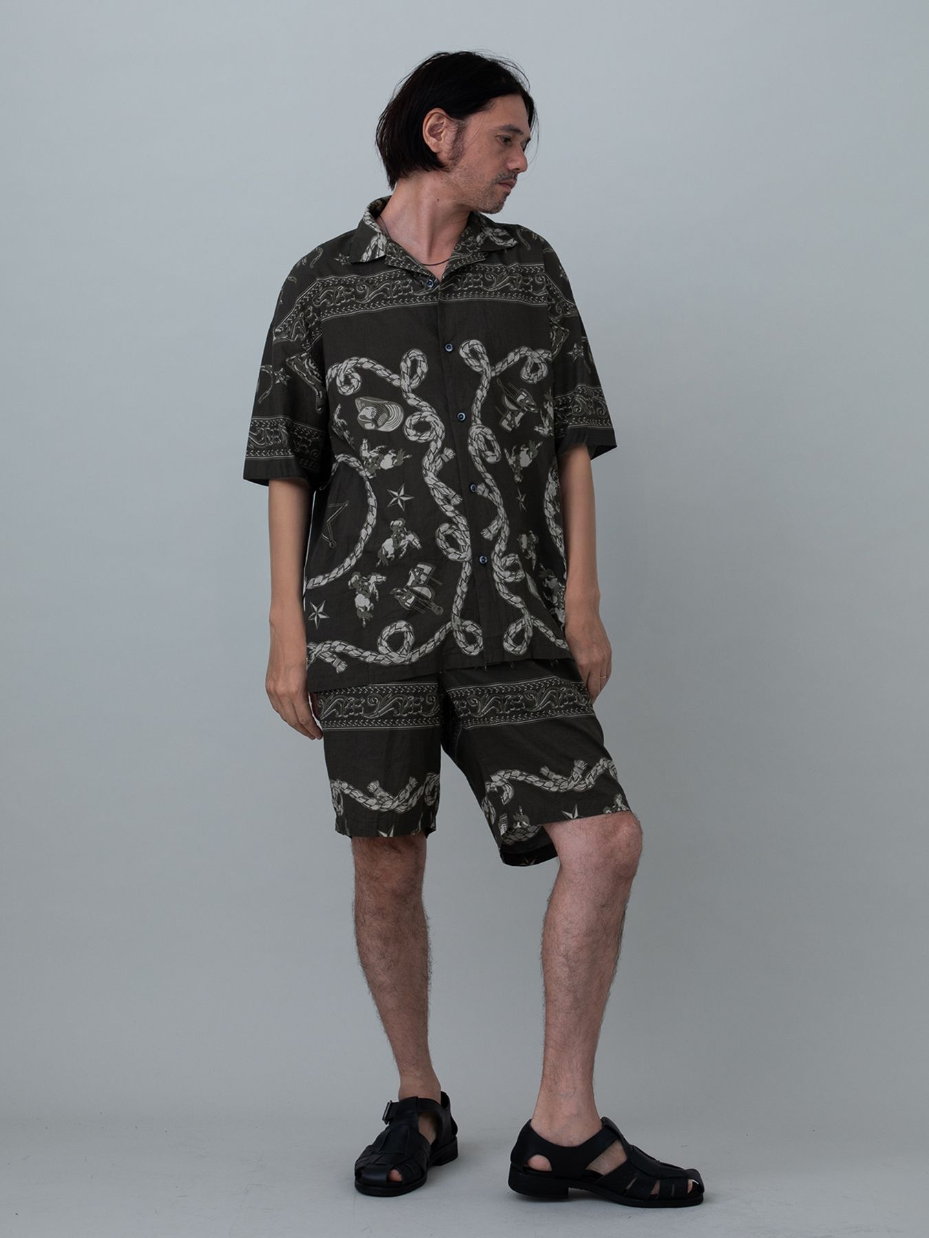 【予約品 11月23日(日) 締切】WESTERNBANDANA SHORTS / バンダナプリント ショーツ / CHARCOAL