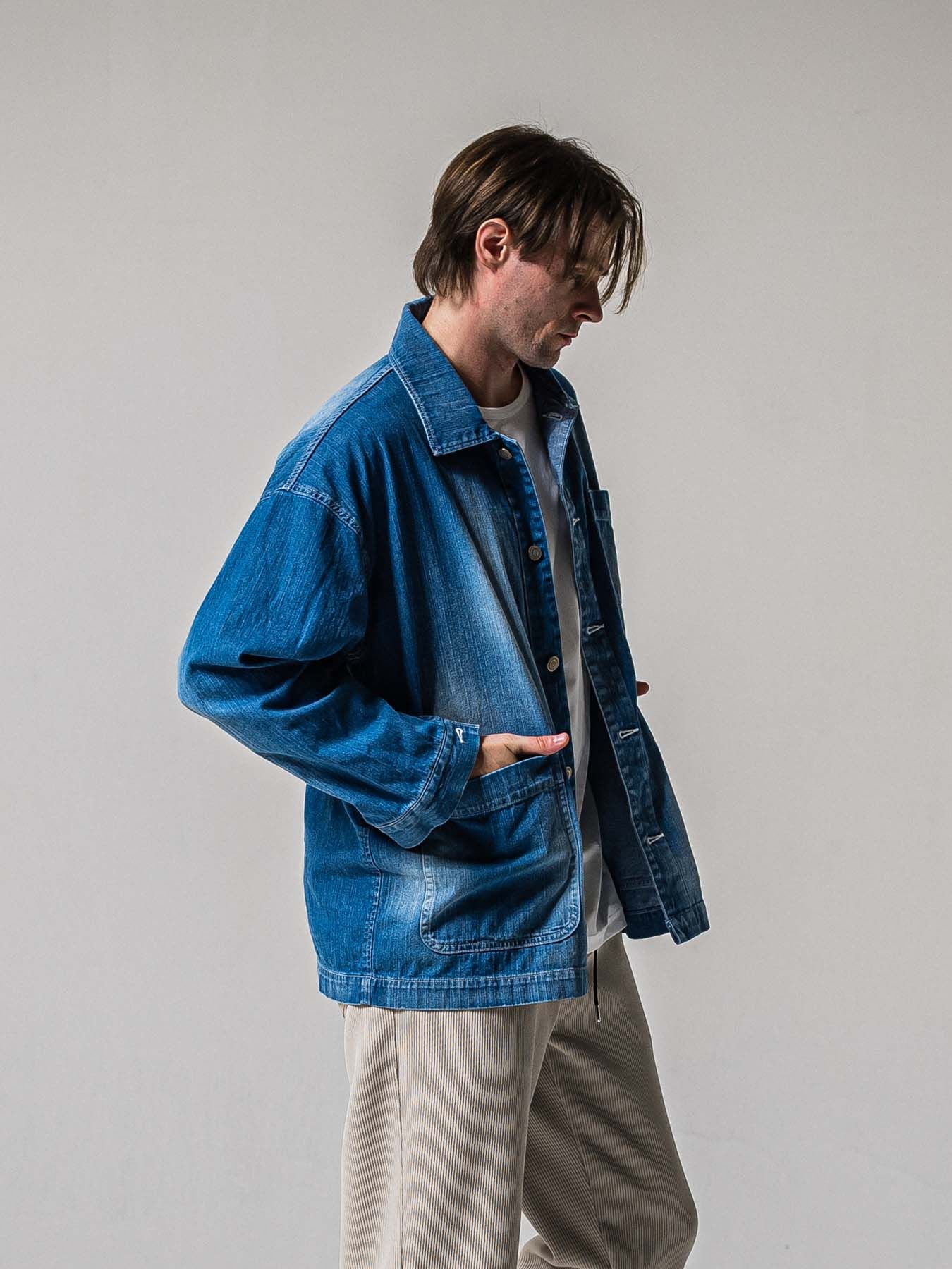 【予約品 11月16日(日) 締切】RC COVER ALL / ライトデニムカーバーオールジャケット / ライトインディゴ