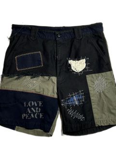 《予約品8月31日 23時55分締め》 DAMAGE SHORTS / ハーフパンツ / ネイビー 【roarguns 】 2024年2月入荷予定