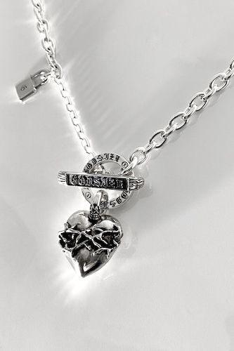 《受注生産》 HEART NECKLACE T-BAR ネックレス 【GOD SIZE】 注文から2～3週間後入荷予定