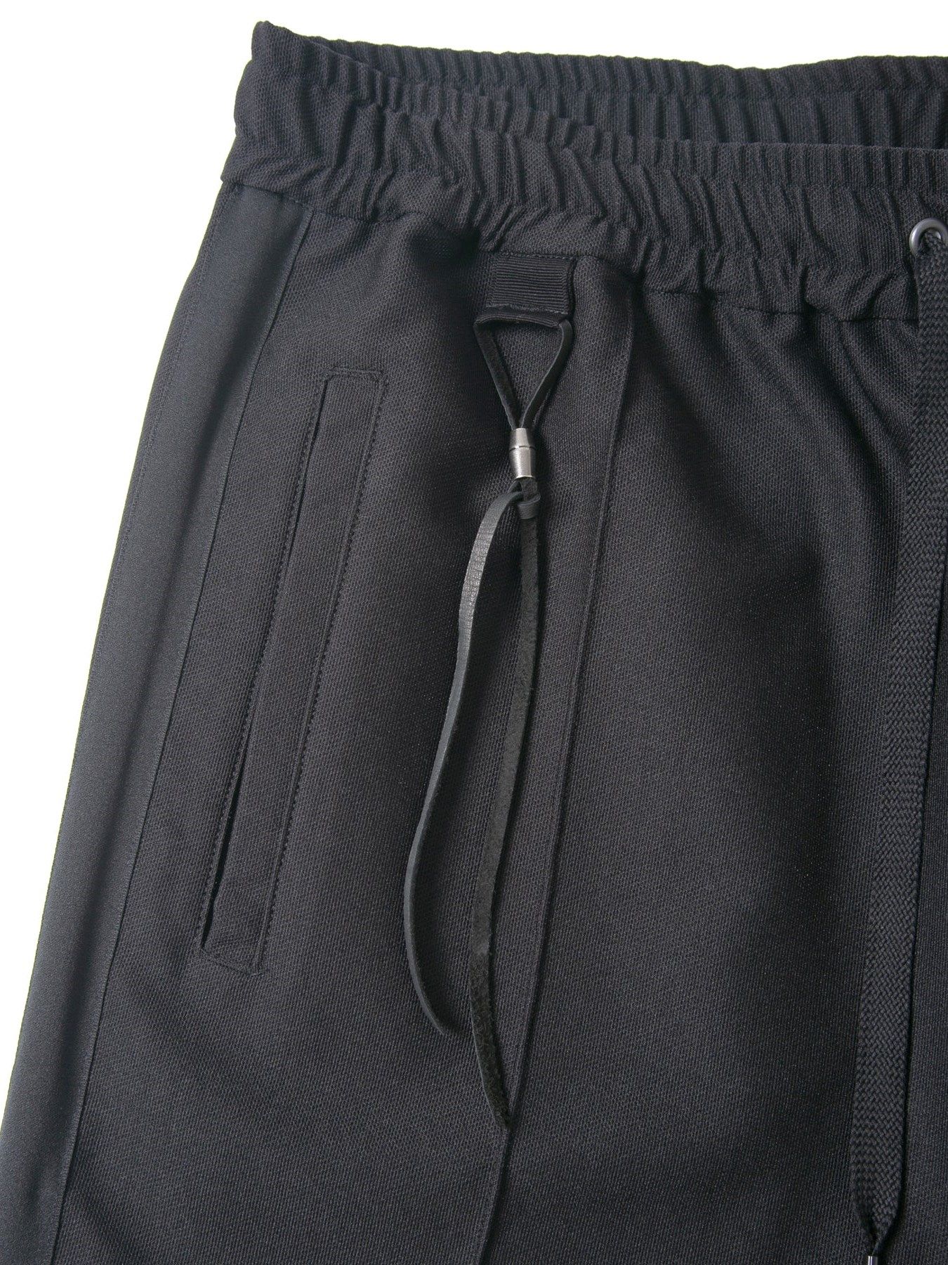ポリ キュプラ ナイロン ハイブリッドジャージ トラック テーパードパンツ / Track Taperd Pants / ブラック 【STRUM】