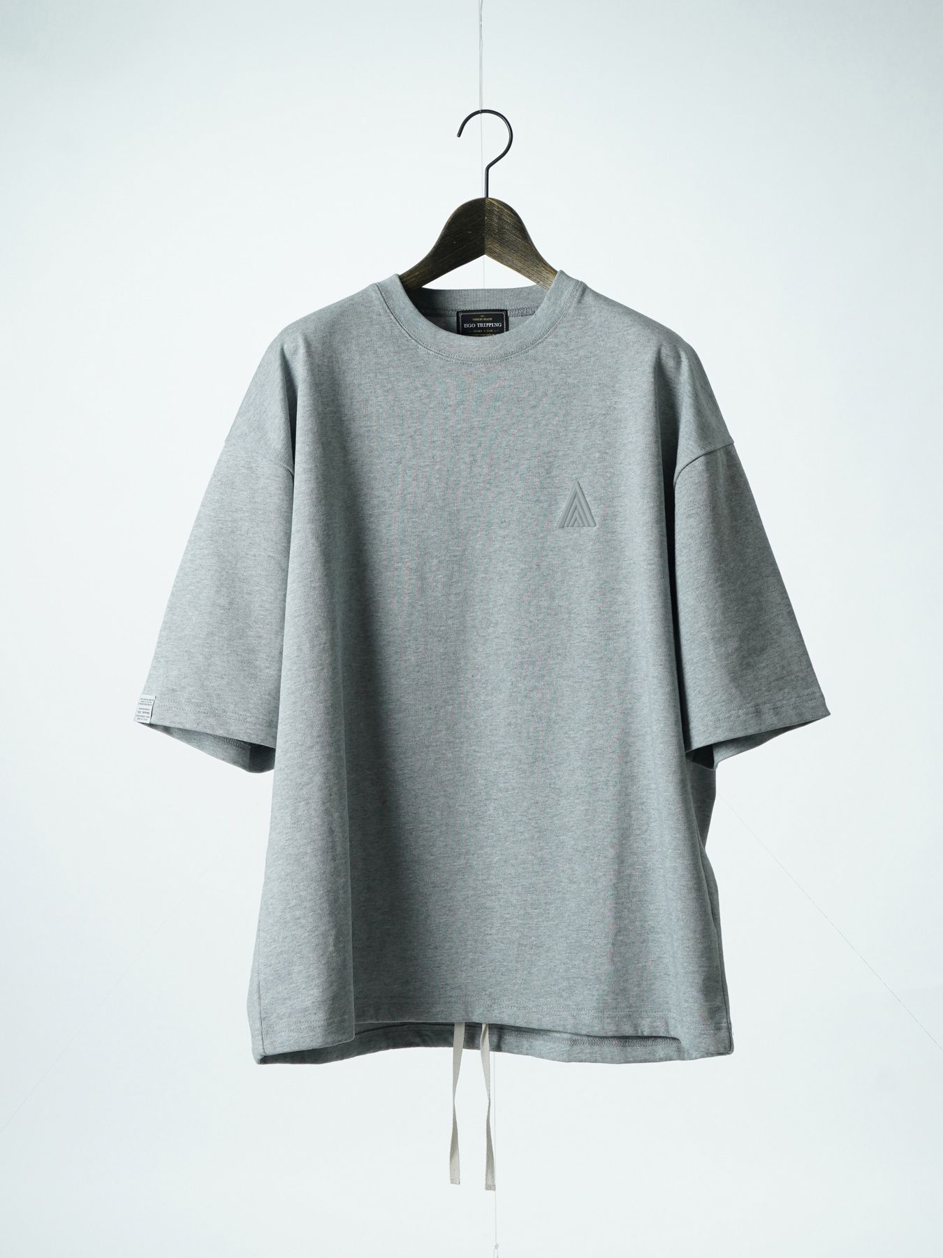 【予約品 2月1日(日) 締切】HEAVYJERSE spiky / ロゴ刺繍 Tシャツ / 杢グレー×グレー