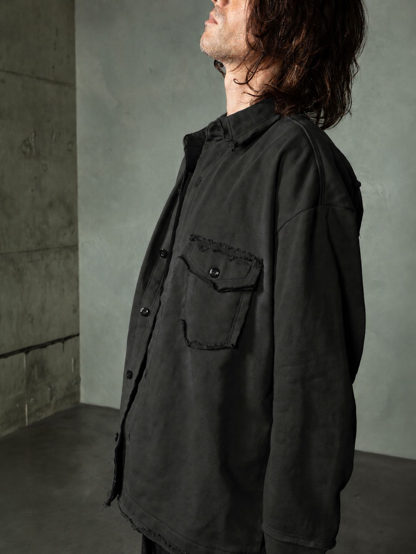 【予約品 7月5日(日) 締切】SWEAT OVERSHIRTS / スウェットオーバーサイズシャツ / チャコール