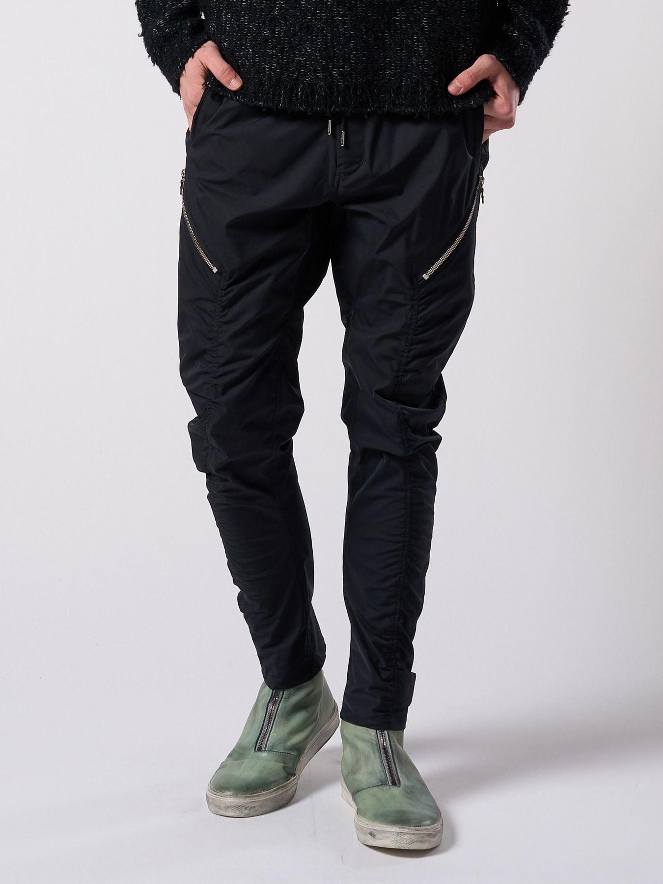 【予約品 4月19日(日) 18時締切】puckering banana teck pants / パッカリング バナナ テックパンツ / ブラック