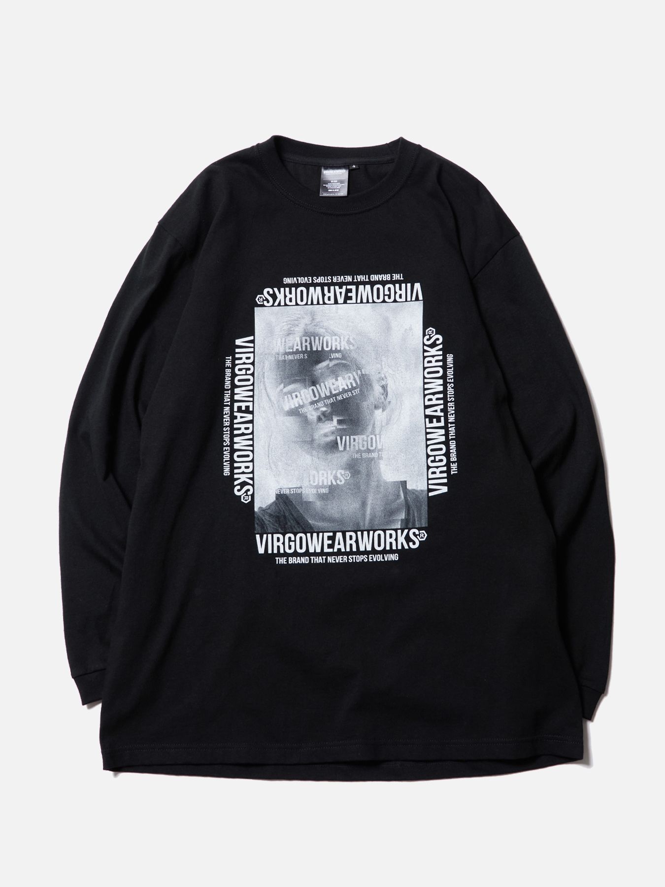 AFTER IMAGE LST / プリント ロングスリーブTシャツ / BLACK
