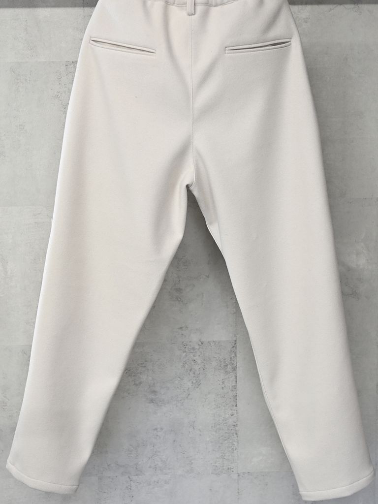 《予約品》 PAT WIDE EASY PANTS  / イージースラックス / オフホワイト・メルトン