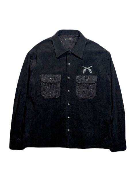 【予約品】CORDUROY SH / コーデュロイ シャツクロスガンパッチ / ブラック