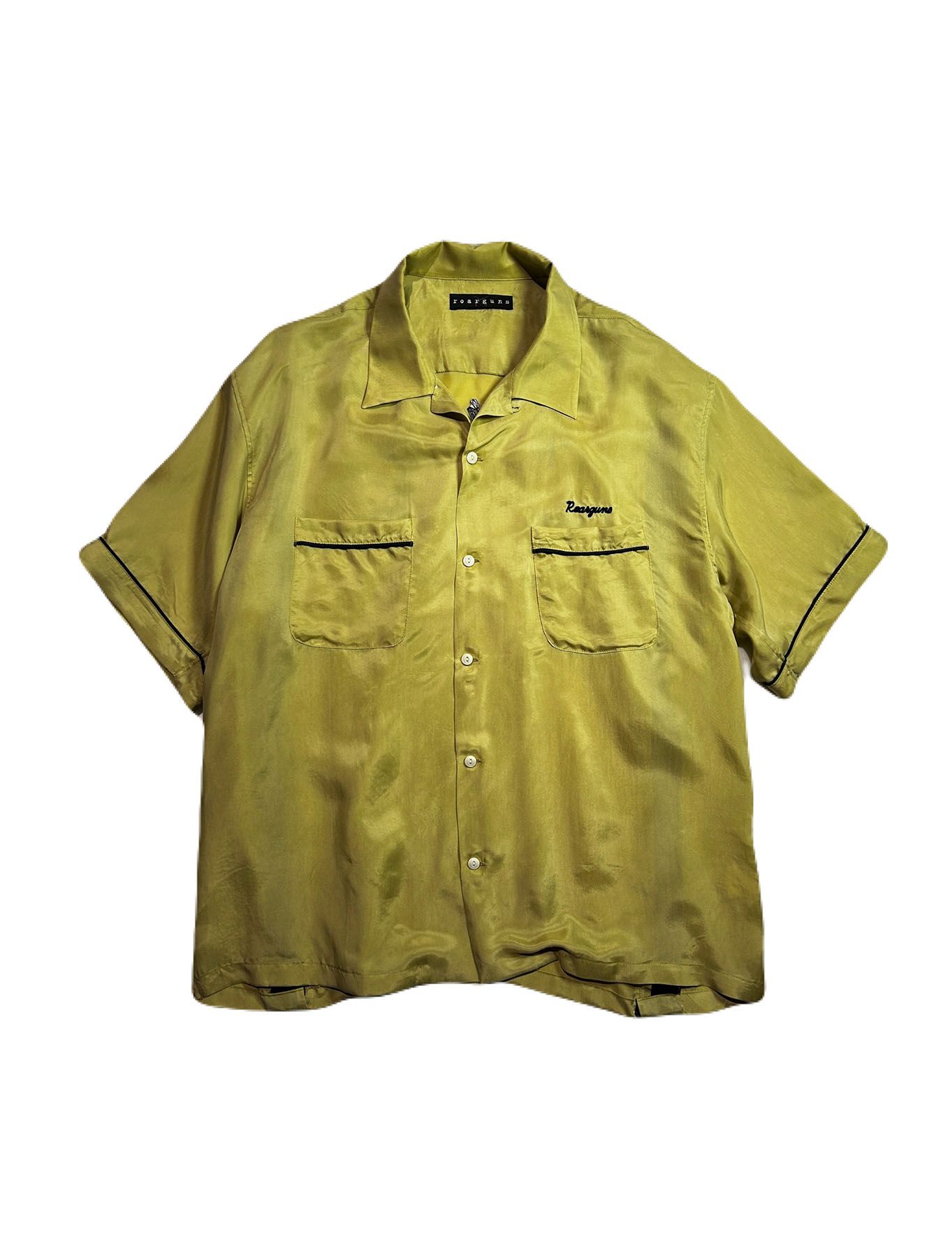 【予約品 8月10日(日) 締切 】BOWLING SHIRT EMBRO / ボーリング シャツ / チェーン刺繍 マスタード