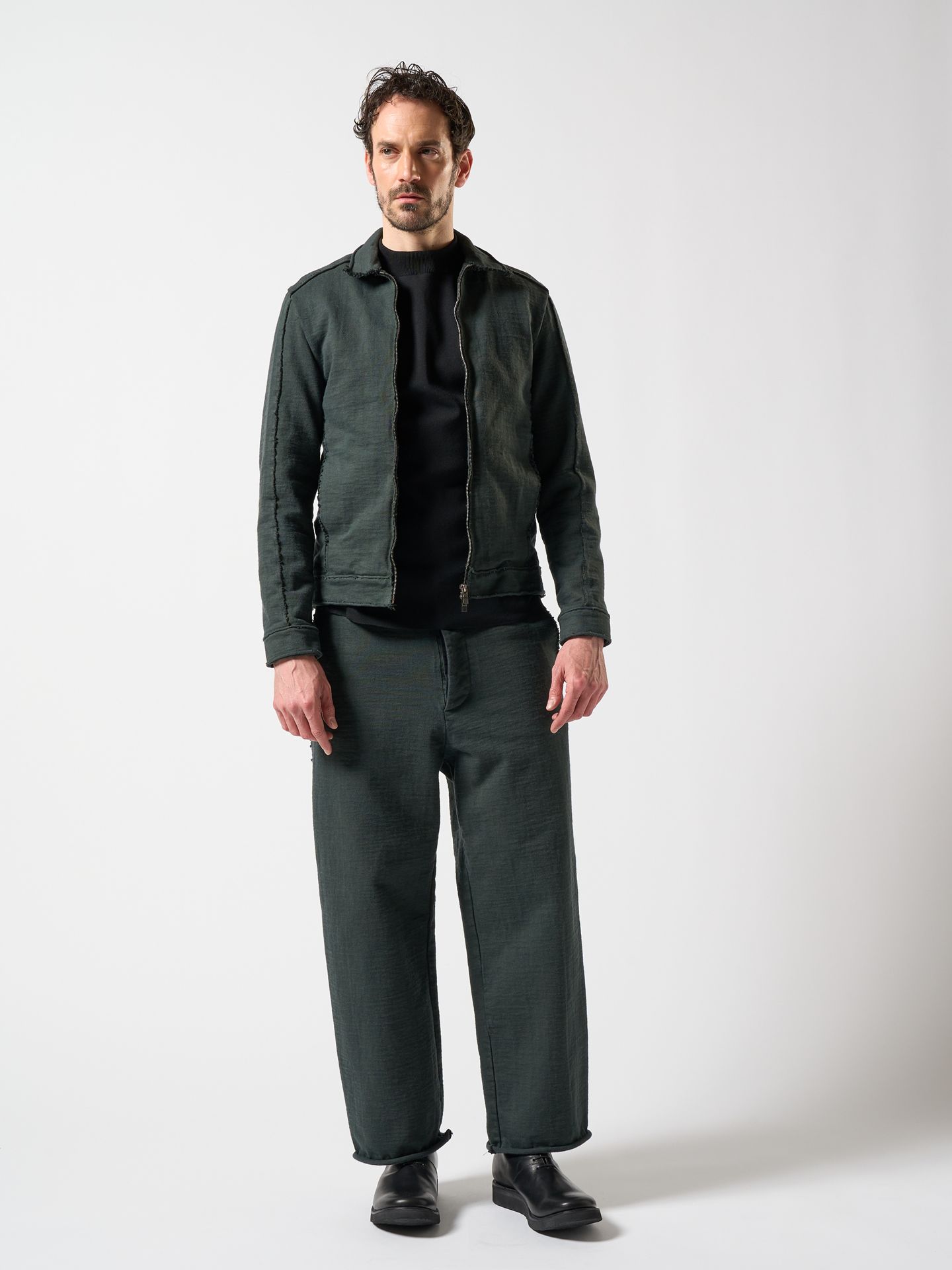 【予約品】 ex.heavy wide pants / ワイドパンツ / ダーク・グリーン