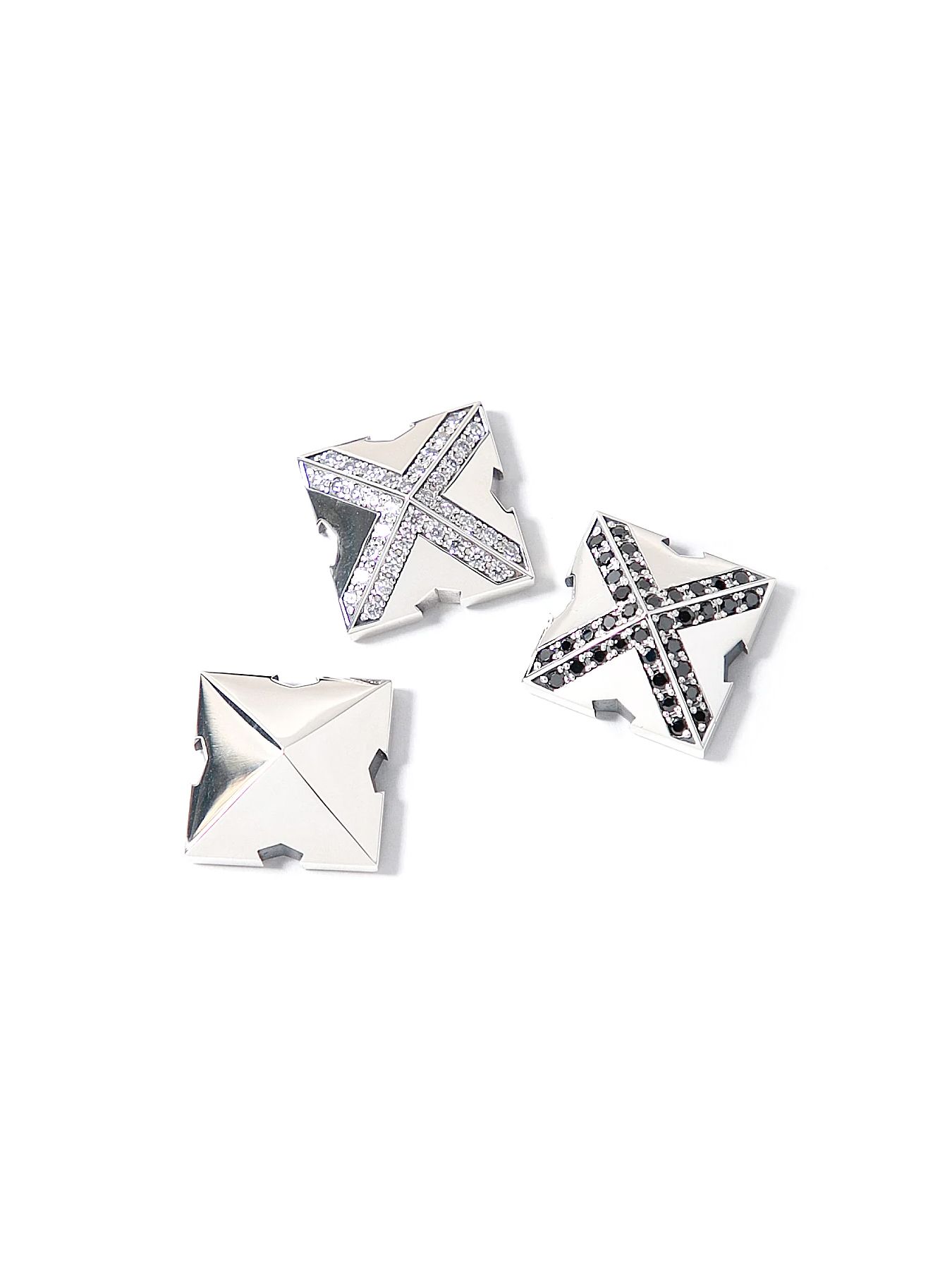 【予約品 10月12日(日) 締切】Silver925/Zirconia Snap Stud / シルバー925 スナップスタッズ / Black Zirconia