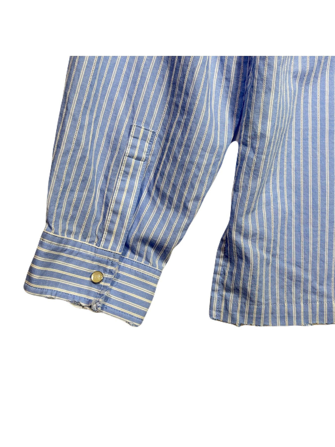 【予約品 8月23日(日) 締切】STRIPES SHIRT FLOWER / ブルー