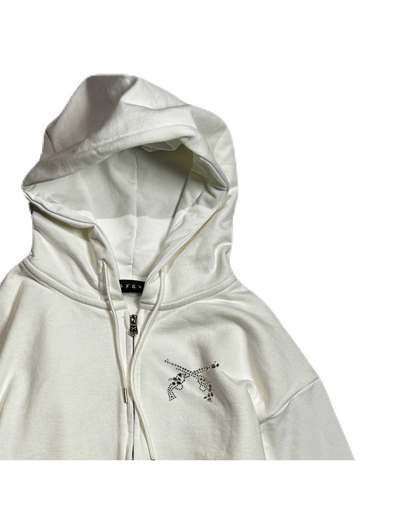 【予約品 8月10日(日) 締切 】WOMENS CROSSGUN CRY HOODIE / クロスガンクリスタル フーディー / オフホワイト