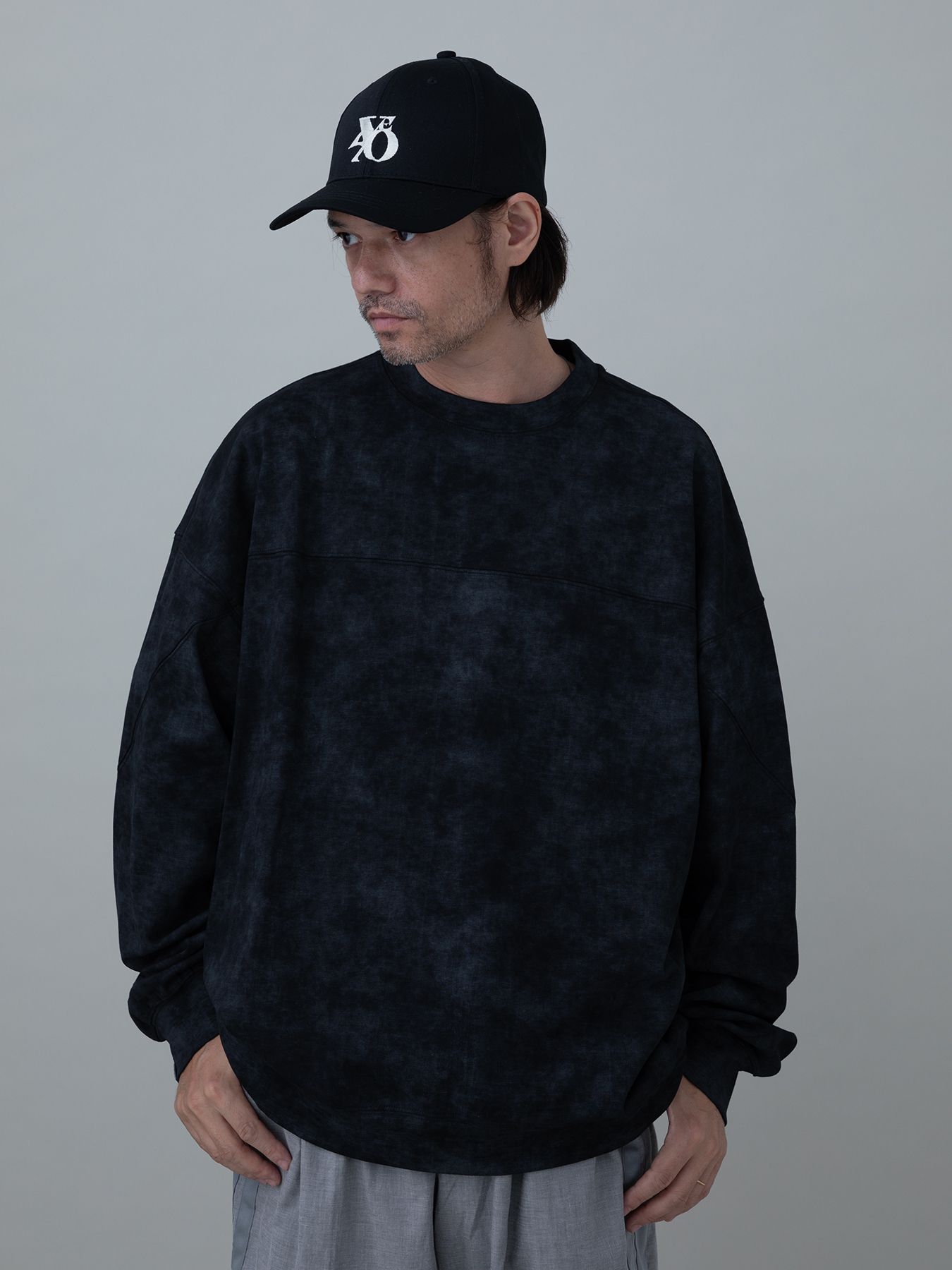 【予約品 10月26日(日) 締切】SWITCHCUT / バイオストーンウォッシュ加工 カットソー / BLACK
