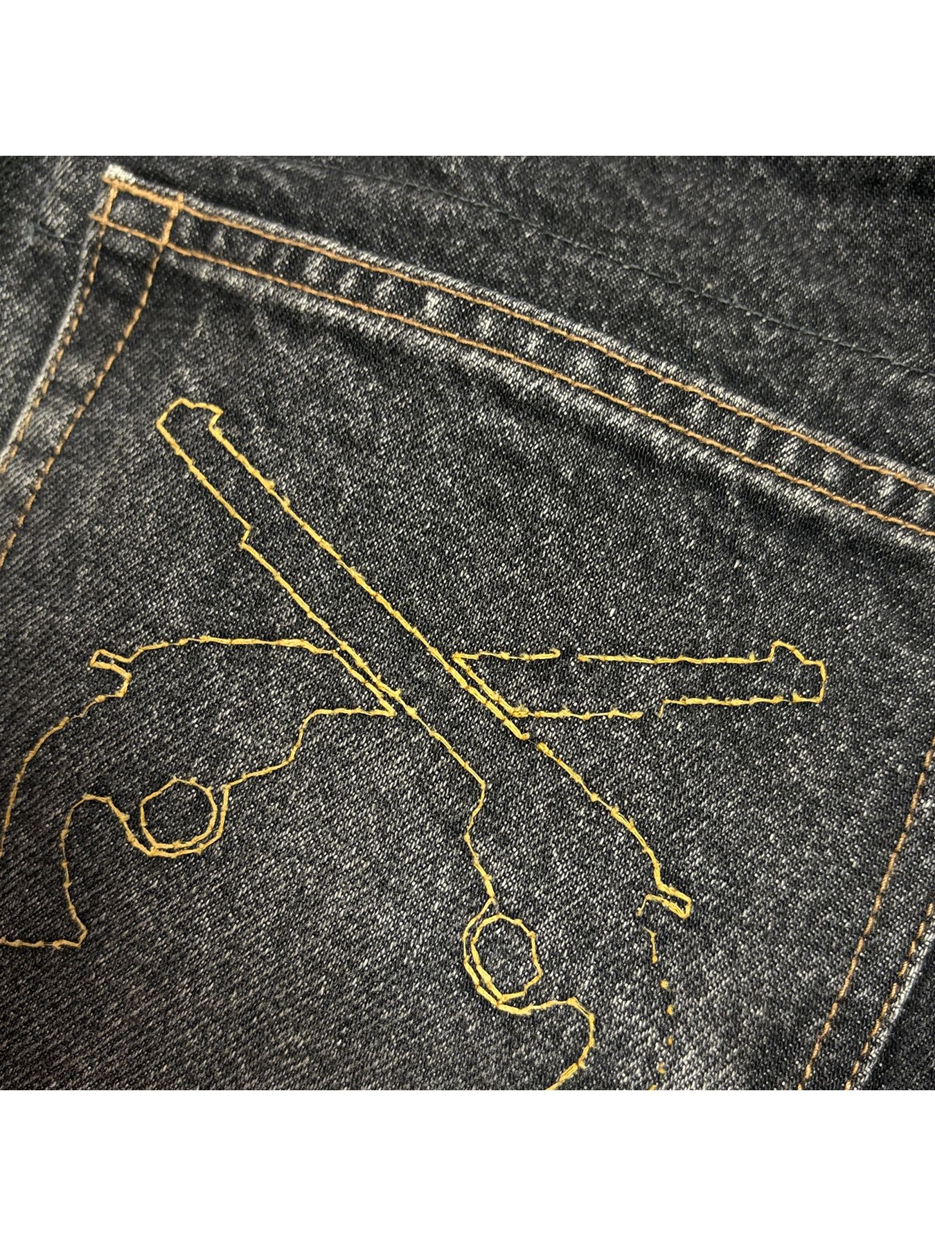 【予約品 3月9日(月) 18:00 締切】VIN/DEN/WIDE USE/BASIC / USED加工 ヴィンテージ ワイド デニム パンツ / ブラック