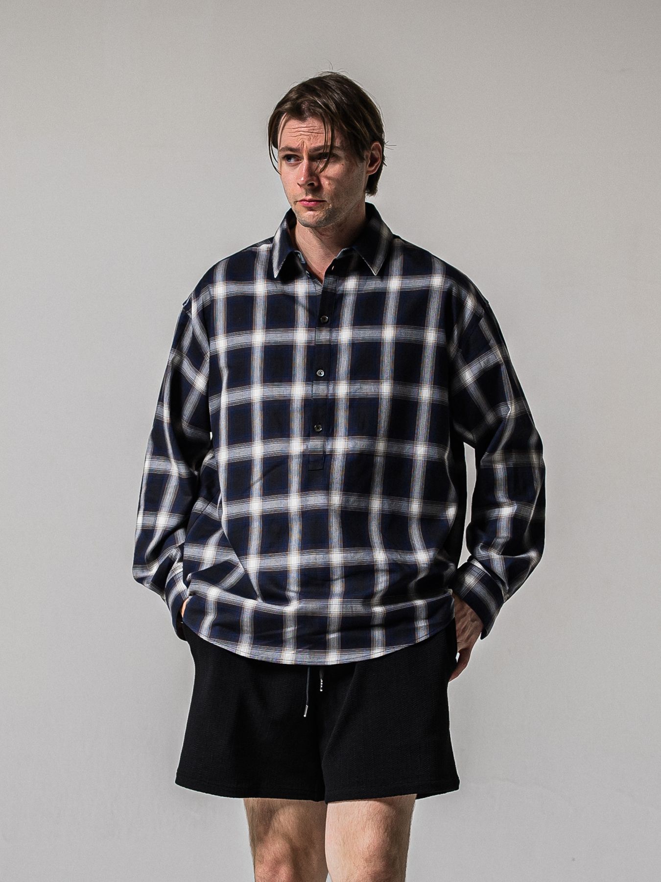 【予約品 11月16日(日) 締切】PULL JACK SHIRTS / プルオーバー ジャックシャツ / ネイビー