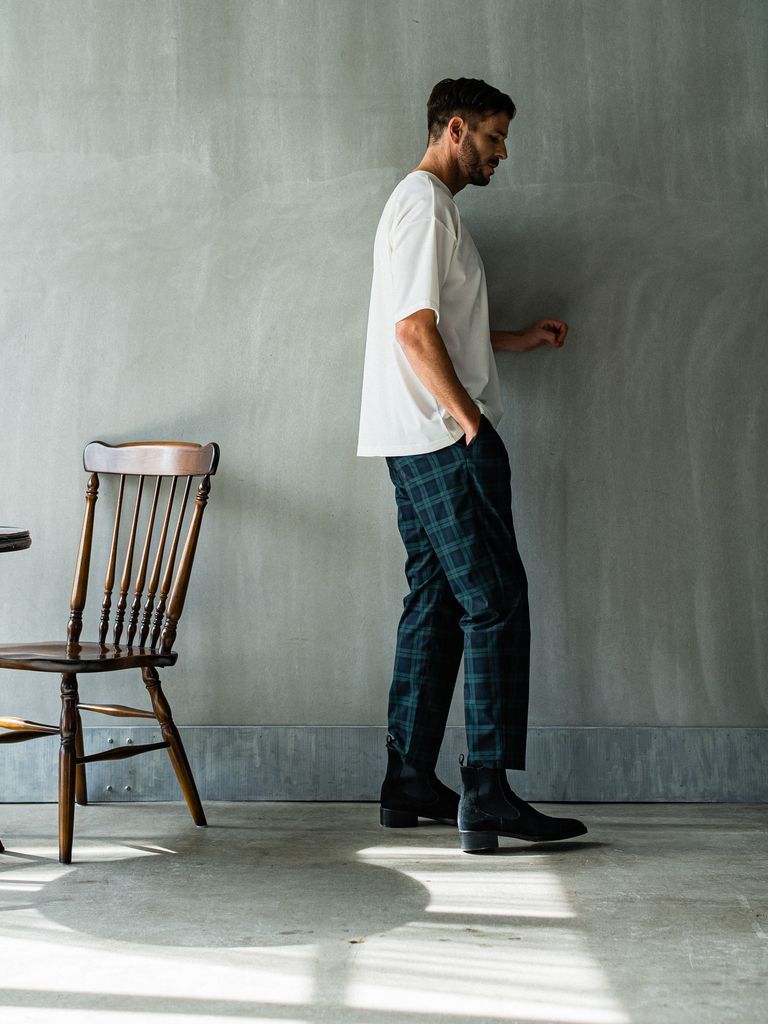 《予約品3月3日18：00締め》 PAT WIDE EASY PANTS / イージーパンツ / グレンチェック