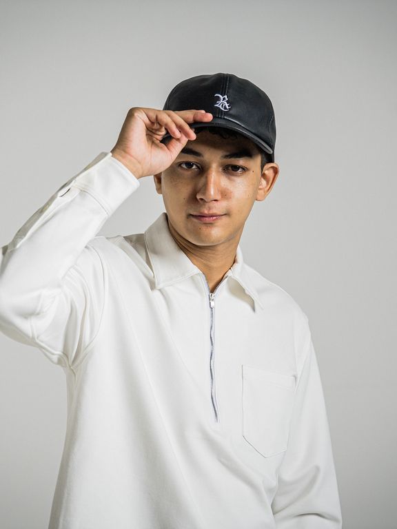 《予約9月1日18時締め》 LEATHER  LOW CAP  / キャップ / ブラック