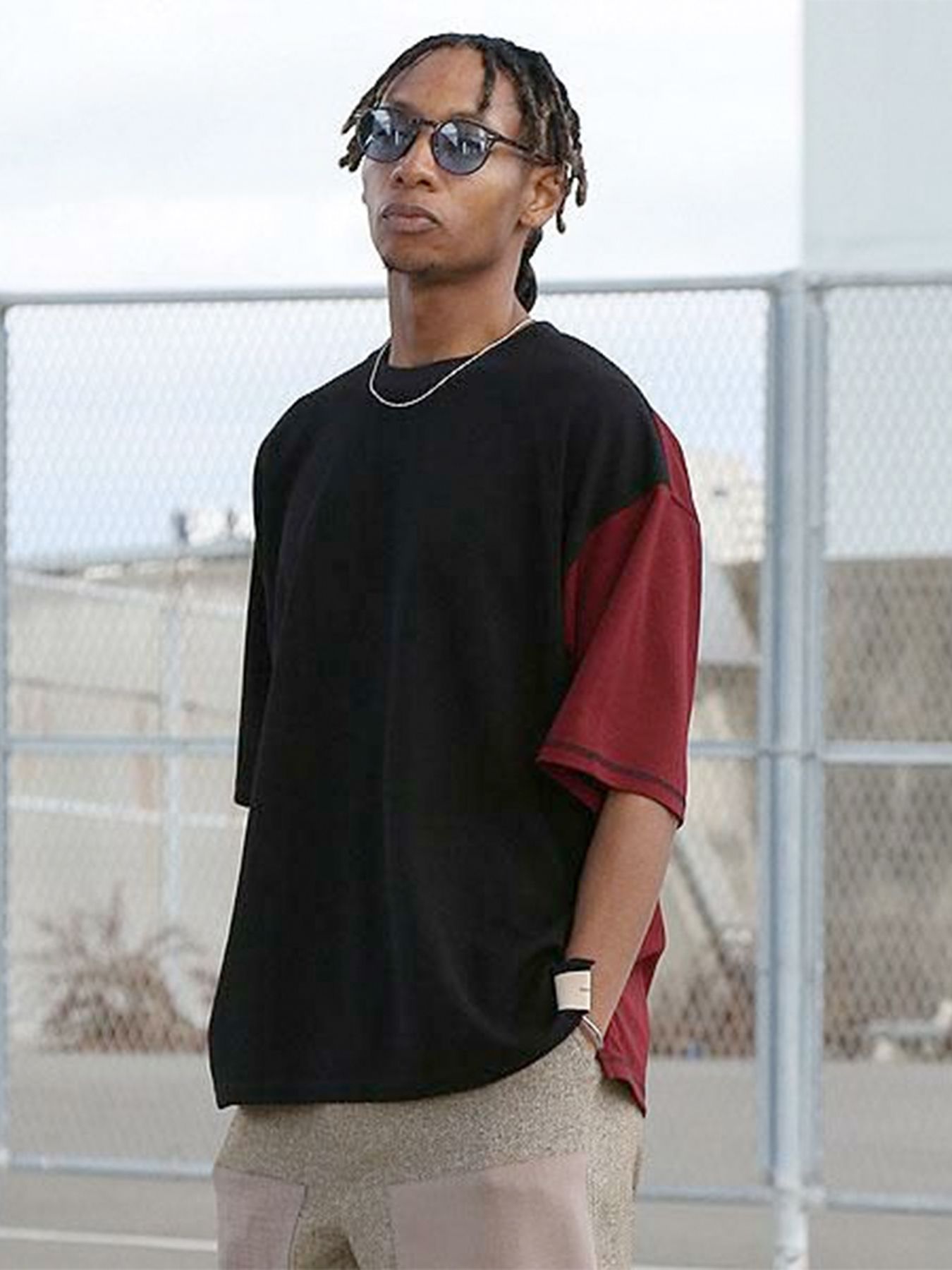 COAST CUTSEW / コーストカットソー / ブラック×バーガンディー
