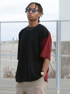 COAST CUTSEW / コーストカットソー / ブラック×バーガンディー