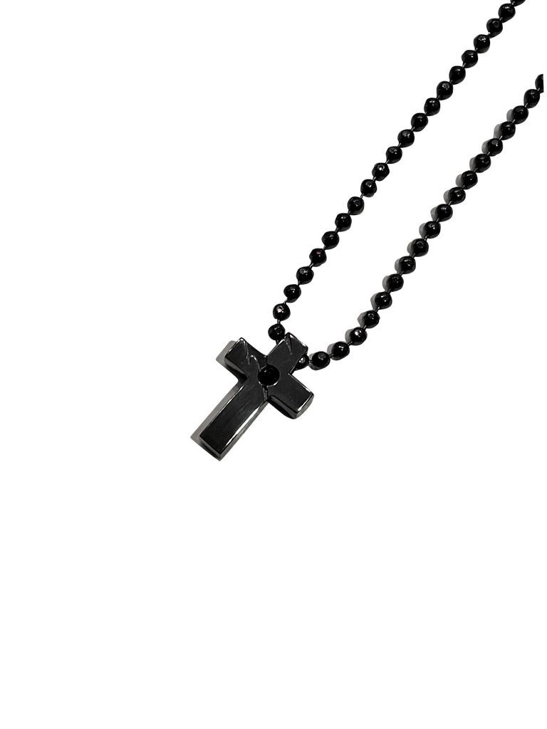 【予約品 7月13日(日) 締切】Cross Choker / クロスネックレス / Silver925 + Onyx