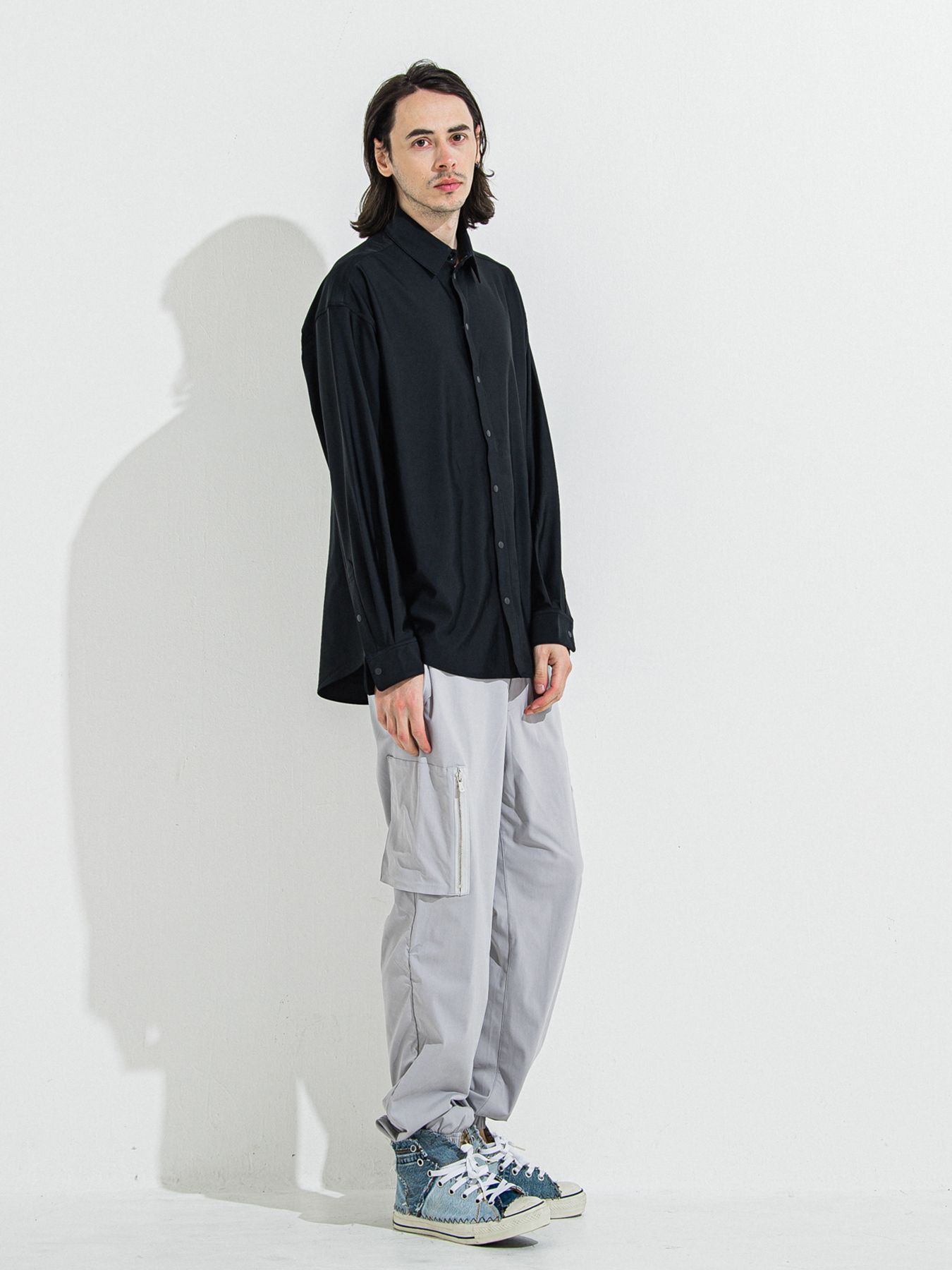 【予約品 】DAVID NYLON CARGO PANTS / デヴィッドナイロンカーゴパンツ / グレー