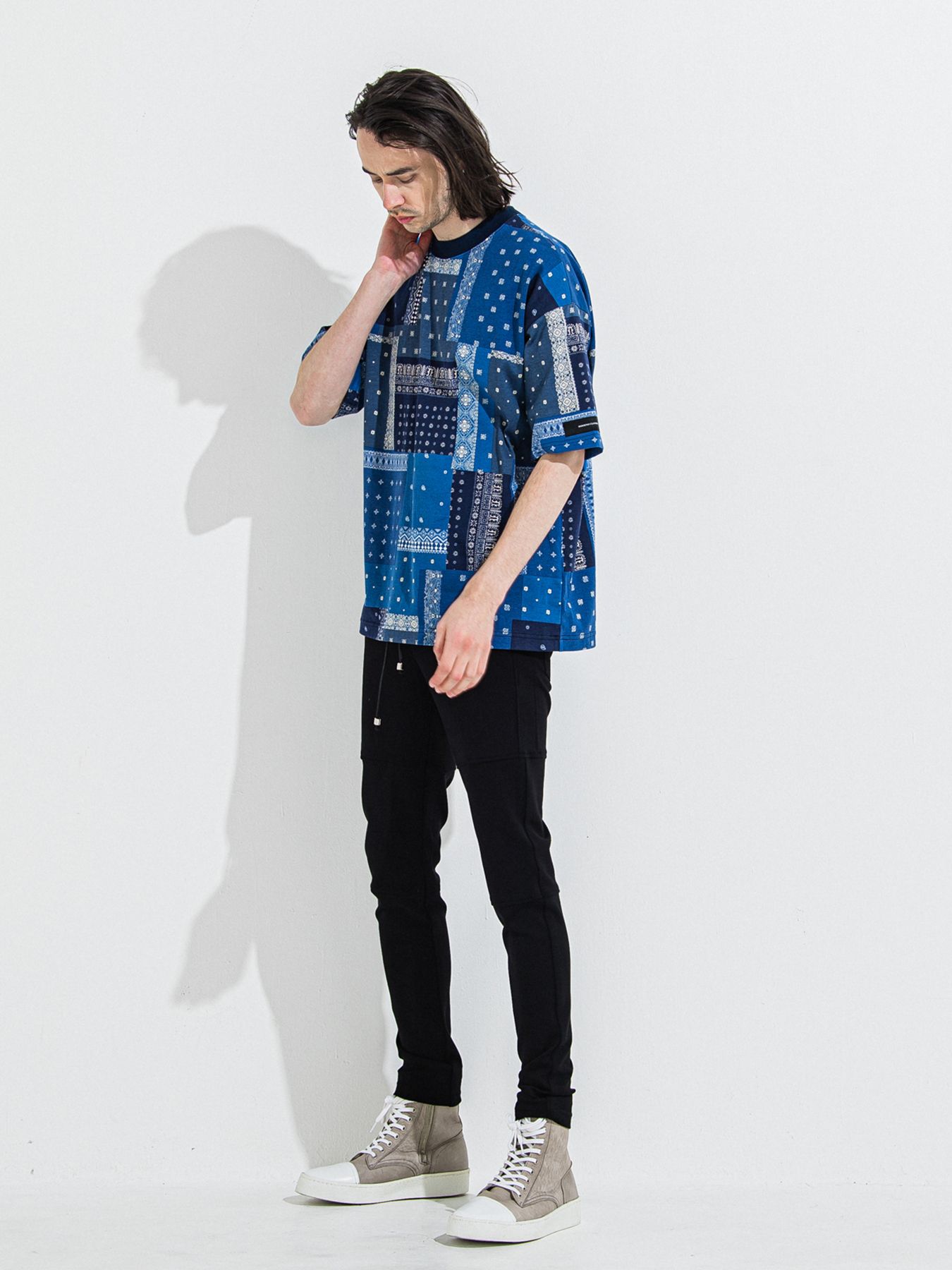 【予約品 】BANDANA OVER TEE / バンダナオーバーサイズTシャツ / ネイビー