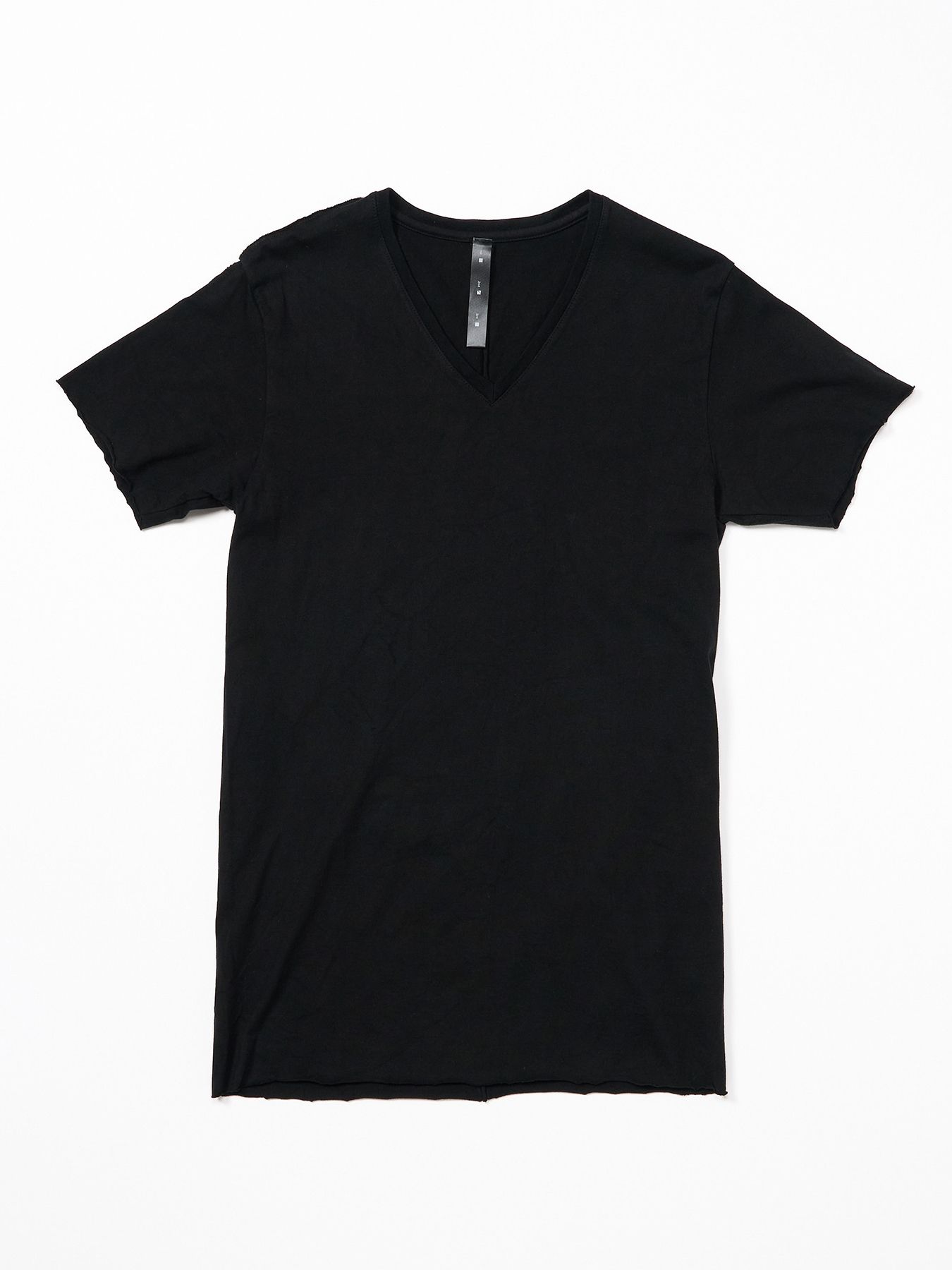 【予約品 9月23日(火) 締切】cut-off V-neck S/S / カットオフ Vネック ショートスリーブ / ディープブラック