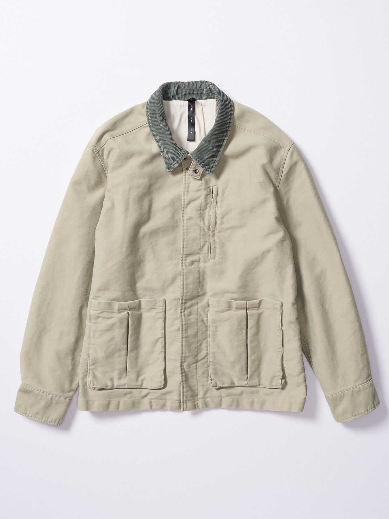 【予約品 4月19日(日) 18時締切】heavy moleskin short coverall jacket / ヘビーモールスキン ショートカバーオールジャケット / ライトカーキ