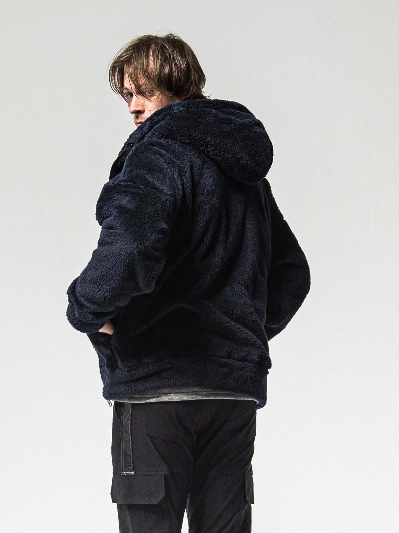 【予約品 】BOA ZIP LOOSE HOODIE / ボア ジップ ルーズフーディ / ネイビー
