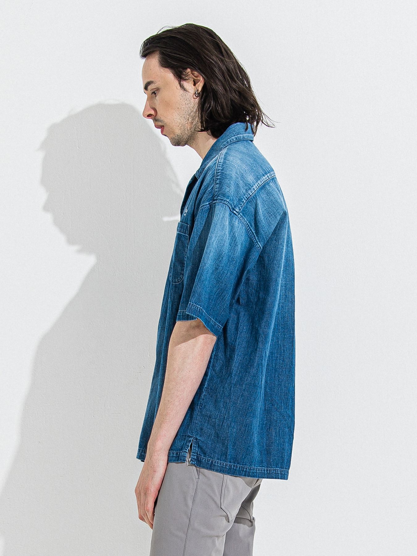 【予約品 】ZACK HALF DENIM SHIRT / ザックハーフスリーブデニムシャツ / ダークインディゴ