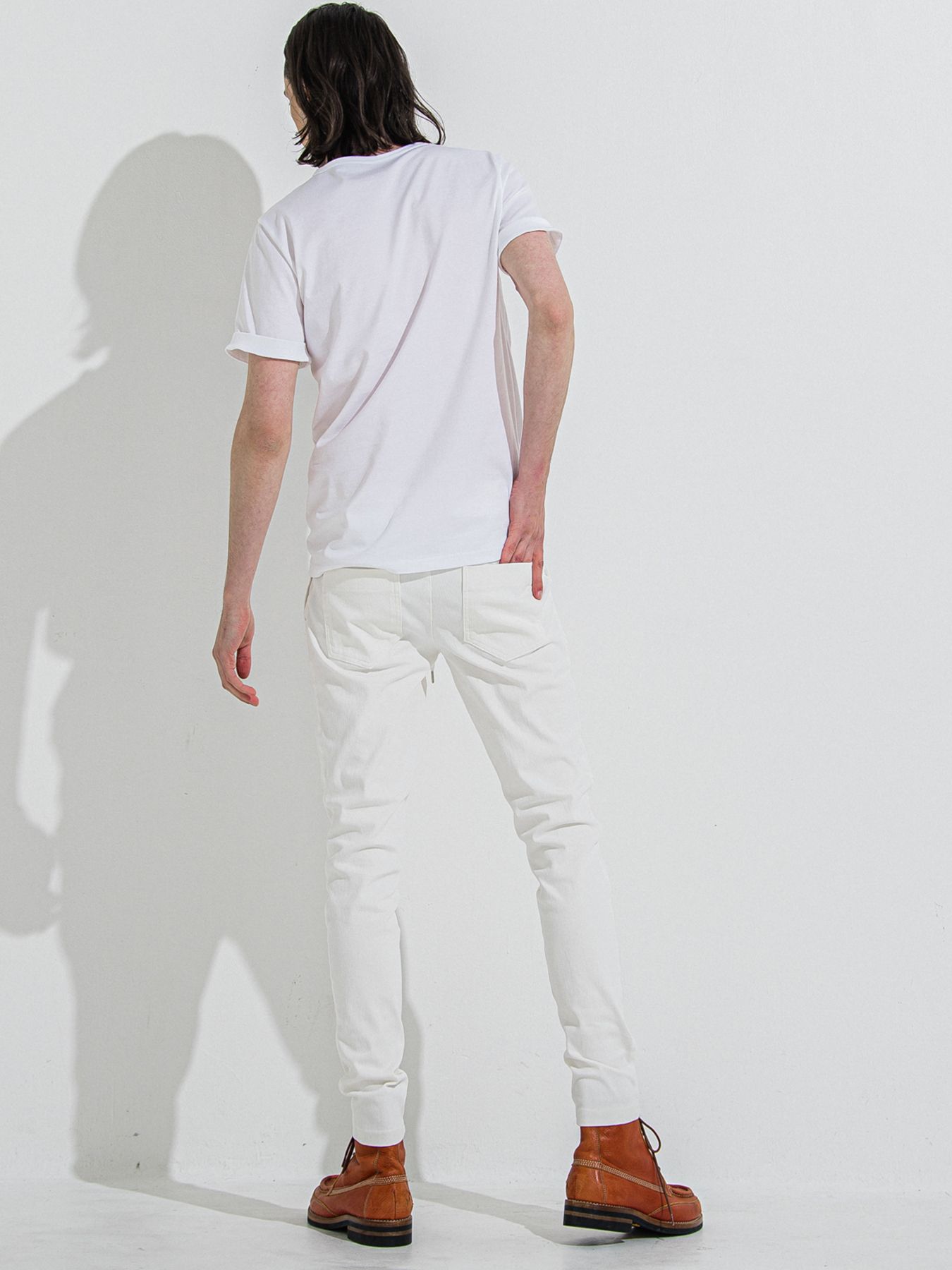 DENIM JERSEY CHRIS EASY TUCK PT / デニムジャージクリスイージータックパンツ / ホワイト