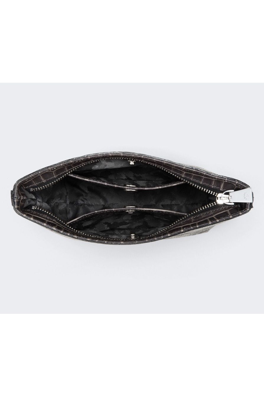 クラッチ ポーチ Tint Embossing Leather / Pale Black 【aniary】