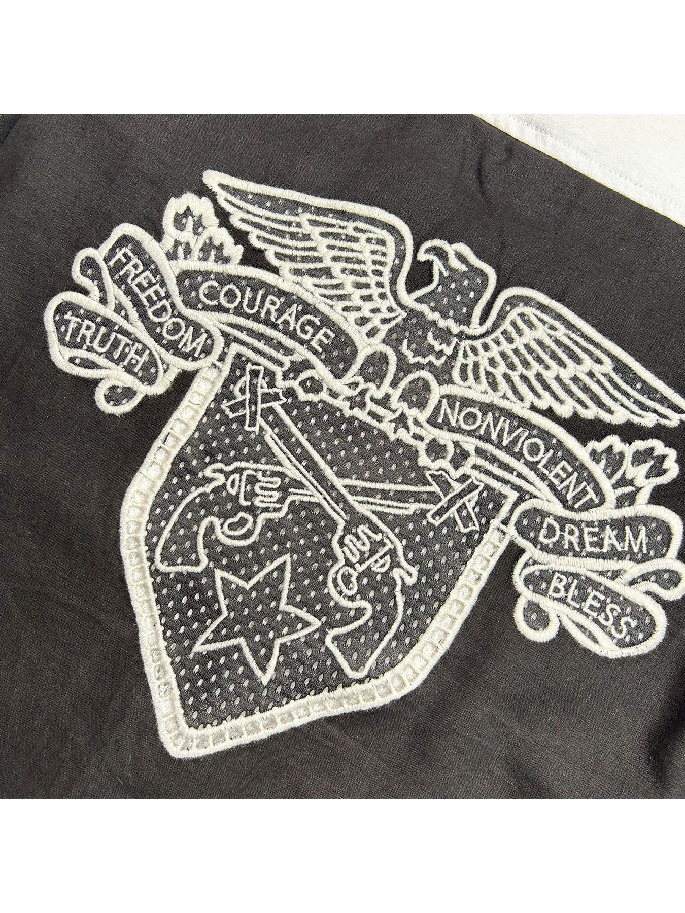 【予約品 8月10日(日) 締切 】EAGLE EMB S/S T / イーグルエンボス Tシャツ / 刺繍 ホワイト