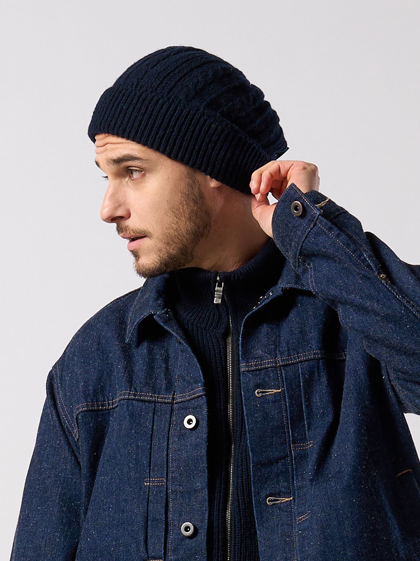 【予約品 4月19日(日) 18時締切】lomond×powder multi kint cap / ウール ニットキャップ / ネイビー