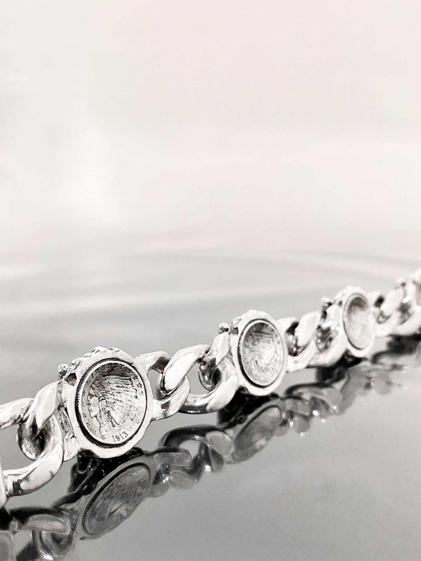 《受注生産》CHAIN BRACELET [WOLVES] with 10 DIAMONDS / ウルヴスチェーンブレスレット・10ダイヤモンドアイズ / 注文から5～10週間後入荷予定