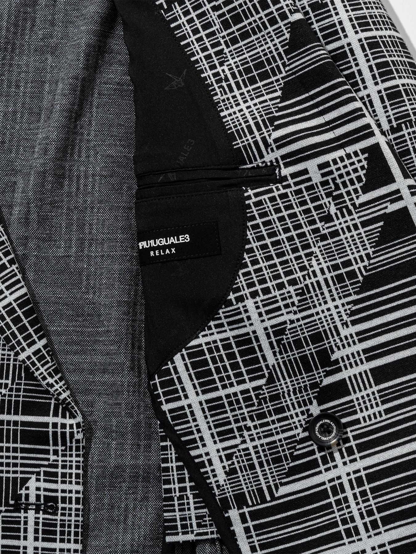 ジオメトリックダブルジャケット / ブラック