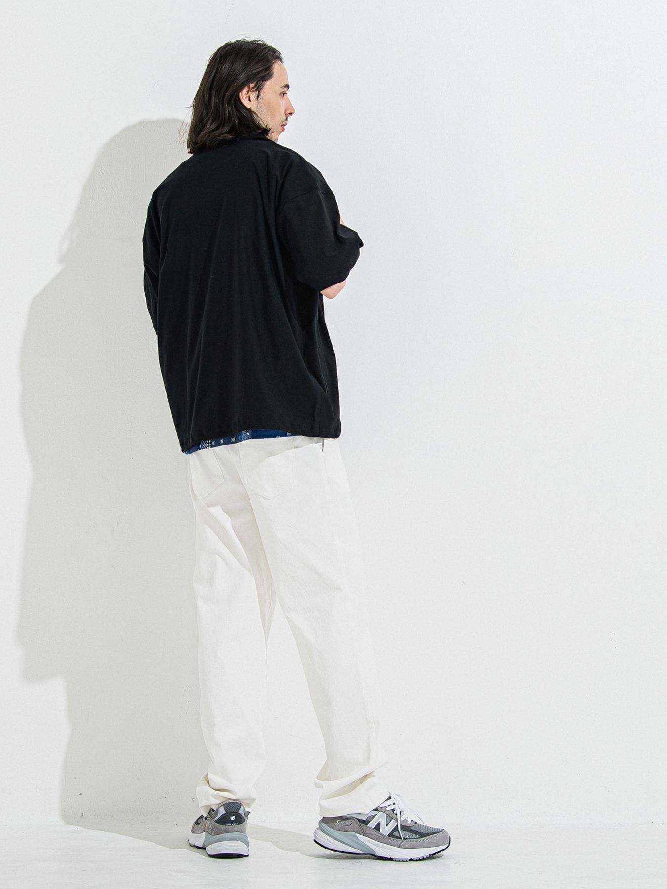 DENIM JERSEY WIDE PT / デニムジャージワイドパンツ / ホワイト