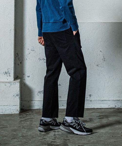 《予約11月17日19時締め》 EX denim jersey  WIDE PT / ワイドパンツ / ブラック