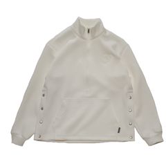 《予約品3月27日 23時55分締め》 HALF ZIP SWEAT  / ジップスウェット / ホワイト  【roarguns 】8月中入荷予定