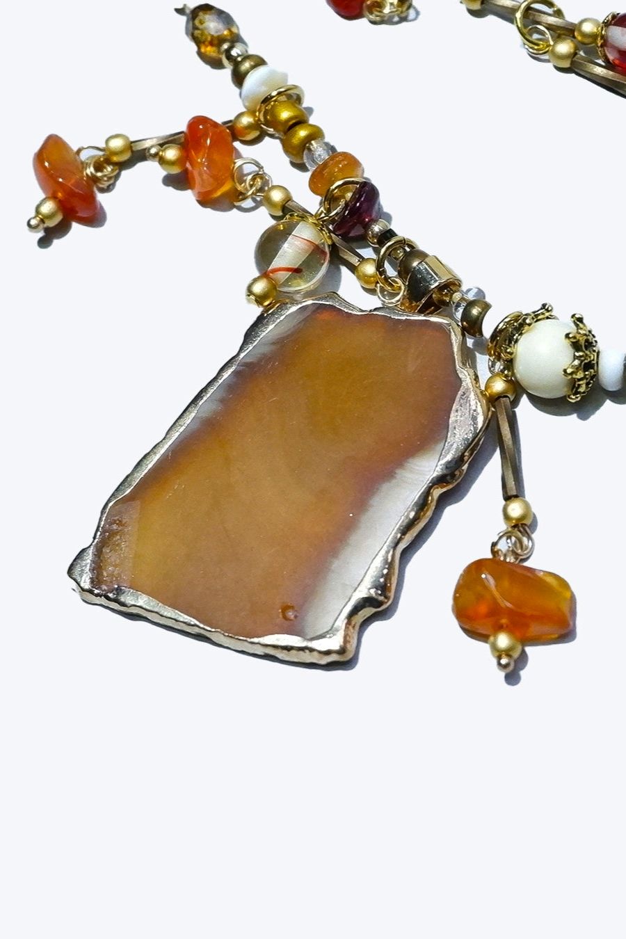Hinokami ヒノカミ Necklace ネックレス / ORANGE 【Ranunculus】