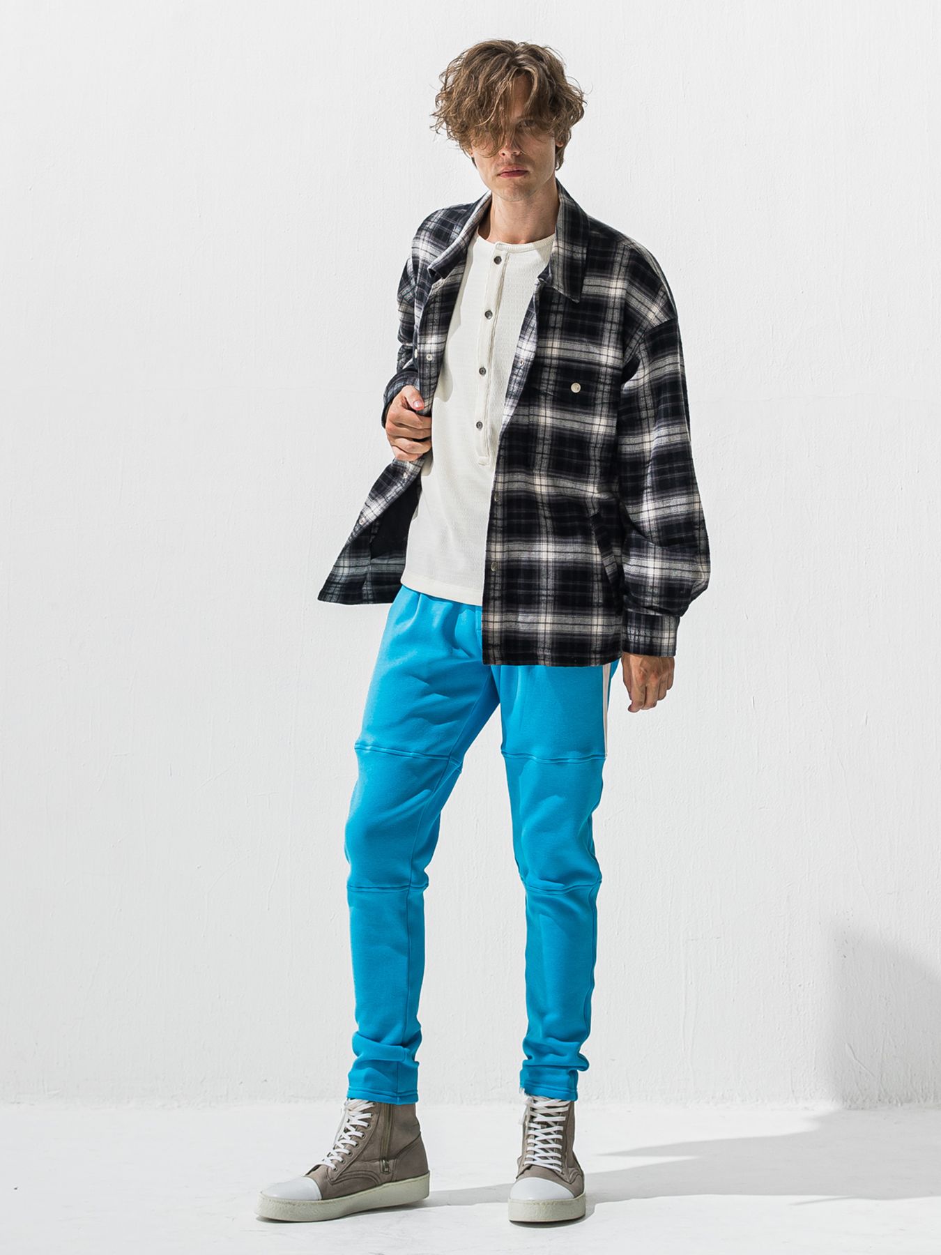 【予約品 9月6日(日) 締切】OLD SLUB CHECK JK / ヴィンテージ ネルジャケット / ブラック